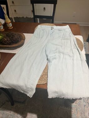 Adyson Parker Light Blue Wide-Leg Cropped pants, great condition